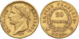 Napoleone (1804-1814) Torino - 20 Franchi 1812 - Gig. 18 AU (g 6,42) R Modesti depositi
BB