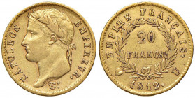 Napoleone (1804-1814) Torino - 20 Franchi 1812 - Gig. 18 AU (g 6,42) R Modesti depositi e colpetto al bordo
BB