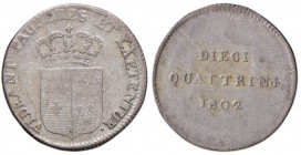 FIRENZE Ludovico I (1801-1803) 10 Quattrini 1802 - Gig. 11 MI (g 1,87) RRR
MB