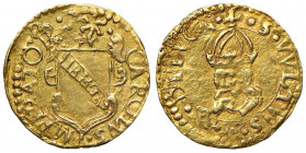 LUCCA Repubblica (1369-1799) Mezzo scudo d’oro 1552 - MIR 184/2; Bellesia 51 AU (g 1,64) RRR Ex Collezione ANPB, ex Nomisma 62, lotto 606
SPL