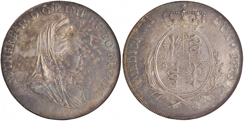 MILANO Maria Teresa (1740-1780) Scudo 1779 - MIR 435/3 AG In slab NGC MS 62 Grun...