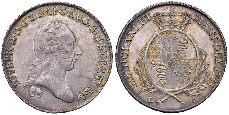 MILANO Giuseppe II (1780-1790) Scudo 1785 - MIR 446/4 AG (g 23,10) Graffi di con...