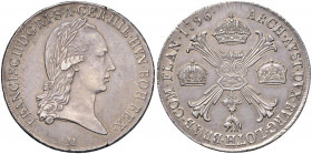 MILANO Francesco II (1792-1796) Crocione 1796 - MIR 472/5 AG (g 29,26) Piccole screpolature al bordo e porosità marginale
SPL/SPL+