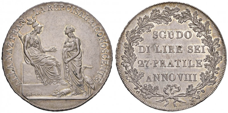 MILANO Repubblica Cisalpina (1800-1802) Scudo A. VIII - MIR 477 AG (g 23,11 - h ...