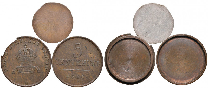 MILANO Ferdinando I (1835-1848) 5 Centesimi 1846 a scatola - tipo Gig. 96 CU (g ...