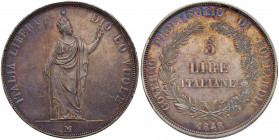 MILANO Governo provvisorio (1848) 5 Lire 1848 - Gig. 3 AG (g 25,00) Lucidata e con graffi
SPL