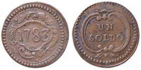 MODENA Ercole III d’Este (1780-1796) Soldo 1783 - MIR 866 CU (g 1,83) R
BB