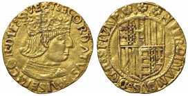 NAPOLI Ferdinando I (1458-1494) Ducato - MIR 64 AU (g 3,48) RR Frattura del tondello e depositi
BB+