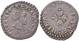NAPOLI Filippo II (1554-1598) Mezzo carlino - Magliocca 82 AG (g 1,37) R
BB+