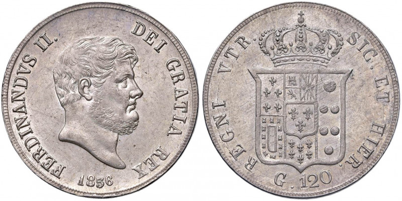 NAPOLI Ferdinando II (1830-1859) Piastra 1856 - MIR 566 AG (g 27,57)
qFDC