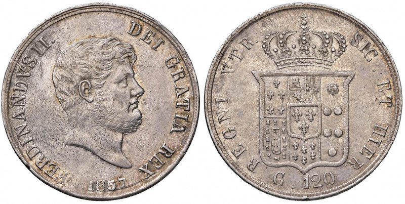 NAPOLI Ferdinando II (1830-1859) Piastra 1857 - Magliocca 567 AG (g 27,49)
BB