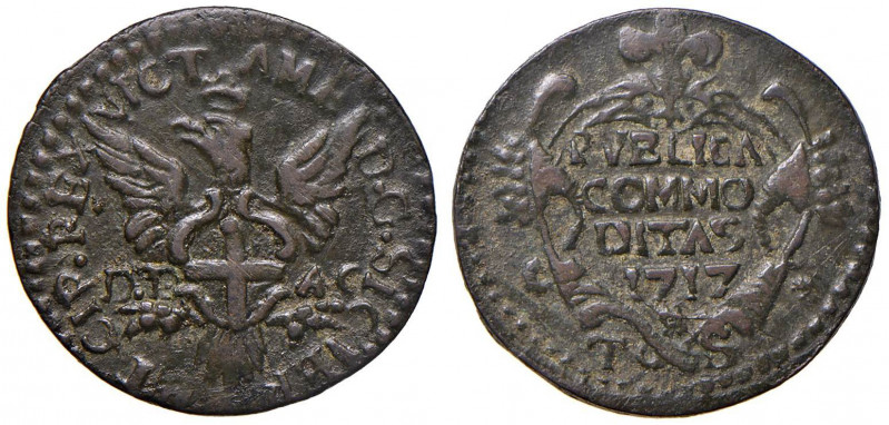 PALERMO Vittorio Amedeo II (1713-1720) Grano 1717 sigle DD AC - MIR (nuova edizi...