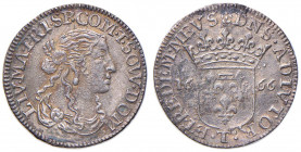 TASSAROLO Licia Centurioni Oltremarini (1658-1667) Luigino 1666 - MIR 995 AG (g 1,92) Depositi. Porosità presente al D/
BB
