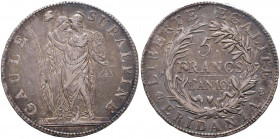 TORINO Repubblica Subalpina (1800-1802) 5 Franchi A. 10 - Gig. 4 AG R Sigillata BB-SPL da Fabio Burani
BB-SPL