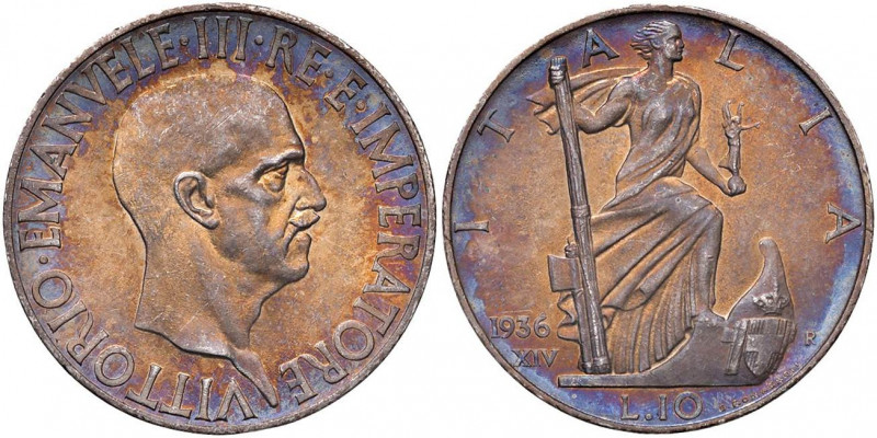 Vittorio Emanuele III (1900-1946) 10 Lire 1936 - Nomisma 1121 AG
qFDC