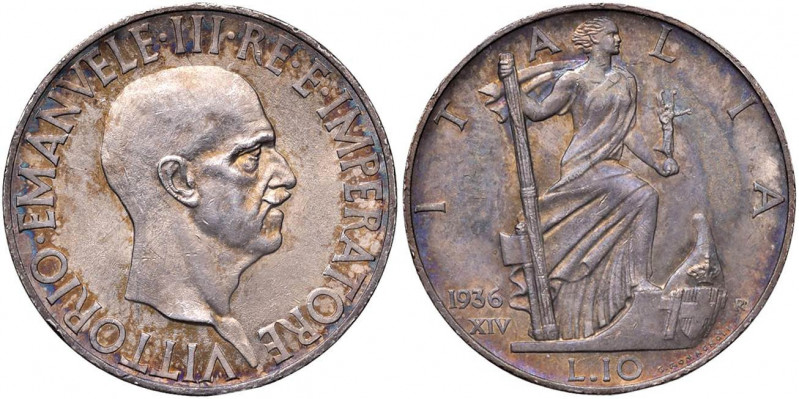 Vittorio Emanuele III (1900-1946) 10 Lire 1936 - Nomisma 1121 AG
qFDC