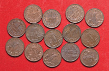 Vittorio Emanuele III (1900-1946) Centesimo 1903, 1904, 1905, 1908 (valore), 1909, 1910, 1911, 1912, 1913, 1914, 1915, 1916, 197, 1918 - CU Lotto di q...