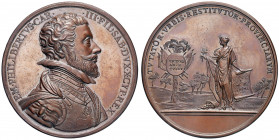 STORIA METALLICA DEI SAVOIA Medaglia Emanuele Filiberto - UdS 64 AE (g 77,01 - Ø 52 mm)
qFDC