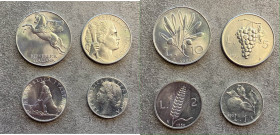 REPUBBLICA ITALIANA (1946-) Serie 1950 - IT Lotto di quattro monete
SPL-FDC