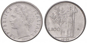 REPUBBLICA ITALIANA (1946-) 100 Lire 1991 - Gig. 128a AC Cifre 99 della data chiuse
FDC