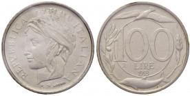 REPUBBLICA ITALIANA (1946-) 100 Lire 1993 - Gig. 130 AC R Testa piccola. Sigillato privatamente
SPL