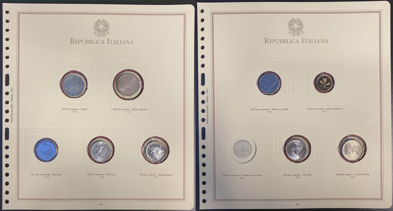 REPUBBLICA ITALIANA Monete commemorative 1950-1981: 33 monete di cui 16 in argen...