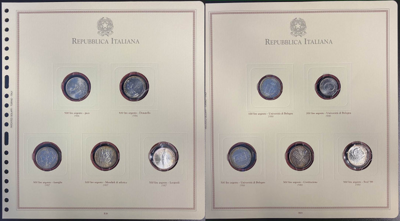 REPUBBLICA ITALIANA Monete commemorative 1987-1990: 25 monete di cui 21 in argen...