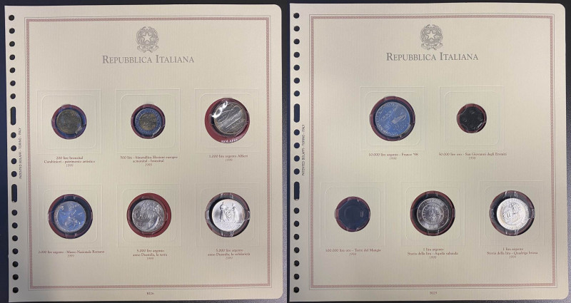 REPUBBLICA ITALIANA Monete commemorative 1998-2001: 21 monete di cui 18 in argen...