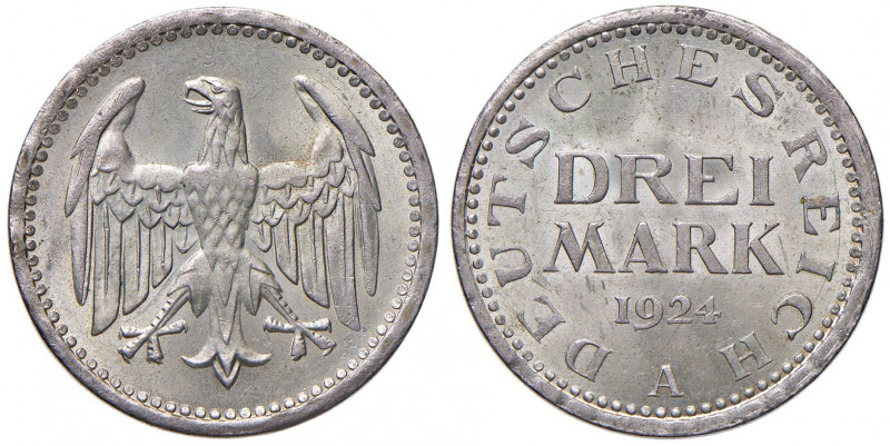 GERMANIA 3 Marchi 1924 A - KM 43 AG (g 15,00)
SPL+