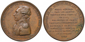 FRANCIA Medaglia 1789 Generale Motier - Opus: Duvivier - AE (g 32,99 - Ø 40 mm) Depositi al R/
qFDC