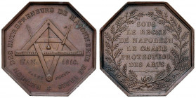 MEDAGLIE NAPOLEONICHE Gettone 1810 REUNION DES ENTREPRENEURS DE MACONNERIE DE PARIS - Opus: Jaley- AE (g 16,41 - Ø 31 mm)
FDC
