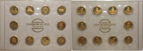Medaglie della serie 1972 Marenghi del Sole - Lotto di 10 pezzi del valore 20 marenghi in copertina originale - AU (circa 10 grammi l’uno) Serie prodo...