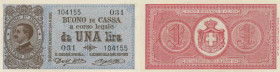BANCONOTE Banca d’Italia Lira 18/08/1914 031-104155 - Alfa 10
FDS