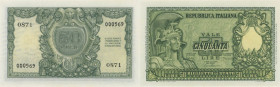 BANCONOTE Banca d’Italia 50 Lire 31/12/1951 0871-000569 - Alfa 267
FDS