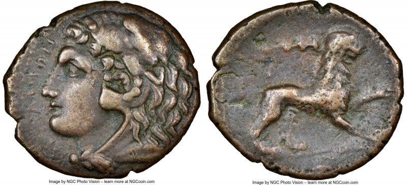 SICILY. Messana. Ca. 300-275 BC. AE (21mm, 6h). NGC VF. Ca. 278-276 BC. MEΣΣANΩN...