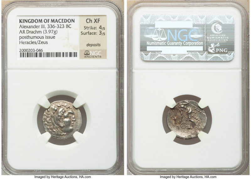 MACEDONIAN KINGDOM. Alexander III the Great (336-323 BC). AR drachm (18mm, 3.97 ...