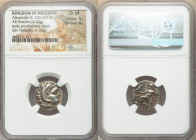 MACEDONIAN KINGDOM. Alexander III the Great (336-323 BC). AR drachm (18mm, 4.20 gm, 3h). NGC Choice VF 5/5 - 4/5. Posthumous issue of Colophon, 310-30...