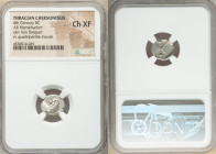 THRACE. Chersonesus. Ca. 4th century BC. AR hemidrachm (13mm). NGC Choice XF. Persic standard, ca. 400-350 BC. Forepart of lion right, head reverted /...