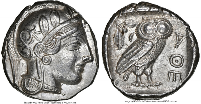 ATTICA. Athens. Ca. 440-404 BC. AR tetradrachm (23mm, 17.15 gm, 2h). NGC Choice ...