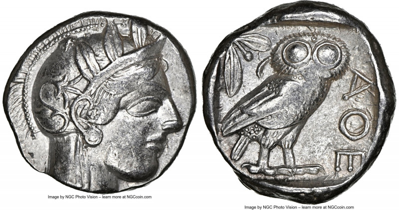 ATTICA. Athens. Ca. 440-404 BC. AR tetradrachm (22mm, 17.16 gm, 10h). NGC Choice...