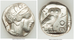ATTICA. Athens. Ca. 440-404 BC. AR tetradrachm (23mm, 17.15 gm, 7h). Choice XF, test cut. Mid-mass coinage issue. Head of Athena right, wearing earrin...