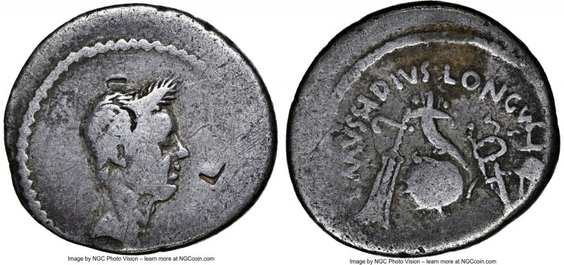 Divus Julius Caesar (49-44 BC), with L. Mussidius Longus, as Moneyer. AR denariu...