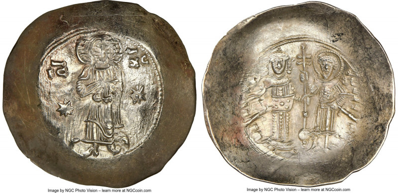 Manuel I Comnenus (AD 1143-1180). EL aspron trachy (30mm, 4.02 gm, 6h). NGC MS 4...