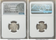 Anglo-Gallic. Richard I, the Lionheart Denier ND (1189-1199) Authentic NGC, Poitou mint. 19mm. 0.72gm. Ex. Montlebeau Hoard

HID09801242017

© 202...