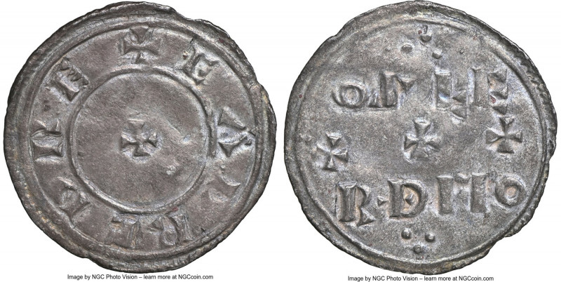Kings of All England. Eadred Penny ND (946-955) AU58 NGC, Uncertain mint in the ...