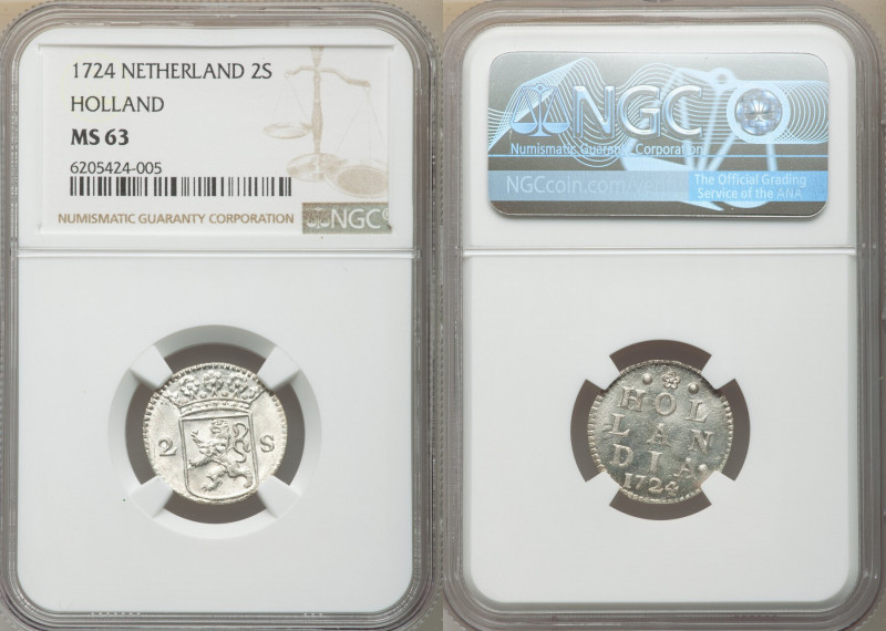 Holland. Provincial 2 Stuivers 1724 MS63 NGC, KM48. 

HID09801242017

© 2020...