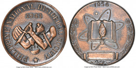 "National Historical Society" bronze Medal 1956 MS64 Brown NGC, Honeycutt-474. PHILIPPINE NATIONAL HISTORICAL SOCIETY cross arms each with dagger /Dat...