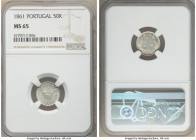 Pedro V 50 Reis 1861 MS65 NGC, Lisbon mint, KM493. Two year type. Bold strike with brilliant luster. 

HID09801242017

© 2020 Heritage Auctions | ...