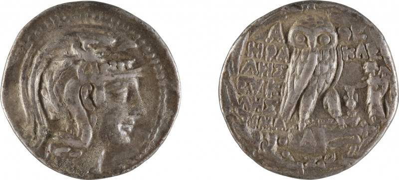 ATTIQUE ATHENES
Tétradrachme stéphanophore
A/ Tête d’Athéna
R/ Chouette
186-...