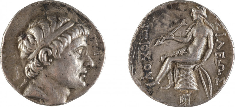 SYRIE ROYAUME SELEUCIDE
Antiochus III le Grand
Tétradrachme
A/ Tête diadémée ...
